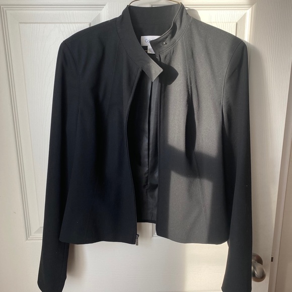 Calvin Klein Collarless Zippered Jacket - Picture 8 of 9